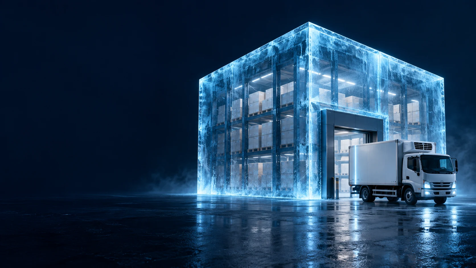 Conceptual illustration of cold storage and refrigerated transport; not a photograph of the company fleet